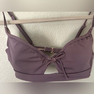 Shade & Shore Mauve Padded Adjustable Bikini Swim Bathing Suit Top Beach Keyhole